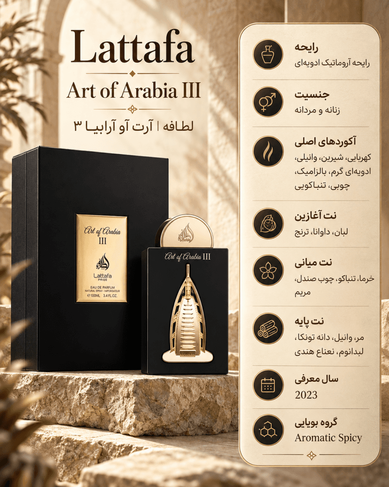 ادکلن یونیسکس لطافه Art of Arabia III