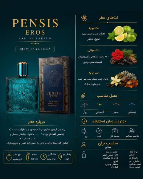 ادکلن مردانه پنسیس Eros
