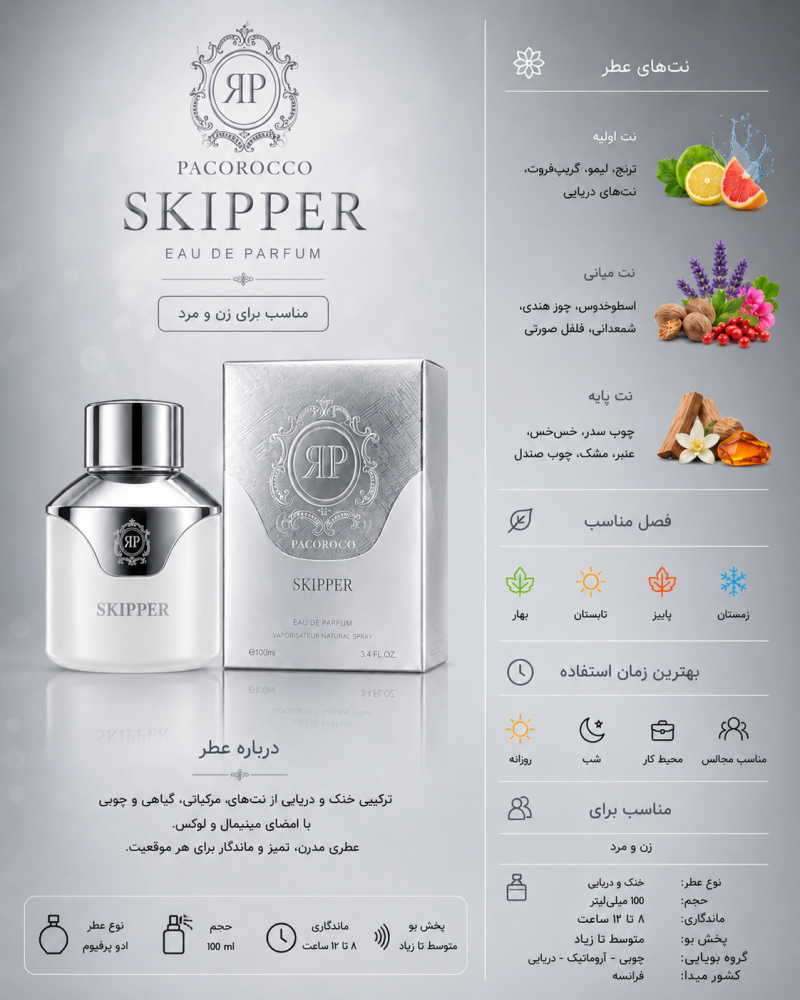 ادکلن مردانه پاکوروکا Skipper